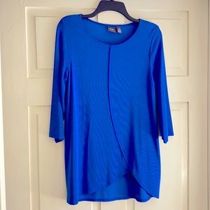 Chico’s Travelers Royal Blue Tunic Top Size 0